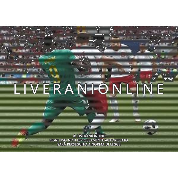 FIFA World Cup Russia 2018 Match No. 015, 2018-06-19 Poland vs Senegal Spartak Stadium PILKA NOZNA MISTRZOSTWA SWIATA W PILCE NOZNEJ MUNDIAL ROSJA 2018 POLSKA - SENEGAL FOT. JOHN BOTOS PROJECT PLUS/NEWSPIX.PL --- Newspix.pl Mame DIOUF (SEN) & Maciej RYBUS (POL) AG ALDO LIVERANI SAS-ONLY ITALY