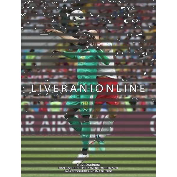 FIFA World Cup Russia 2018 Match No. 015, 2018-06-19 Poland vs Senegal Spartak Stadium PILKA NOZNA MISTRZOSTWA SWIATA W PILCE NOZNEJ MUNDIAL ROSJA 2018 POLSKA - SENEGAL FOT. JOHN BOTOS PROJECT PLUS/NEWSPIX.PL --- Newspix.pl Ismaila SARR (SEN) Michal PAZDAN (POL) AG ALDO LIVERANI SAS-ONLY ITALY