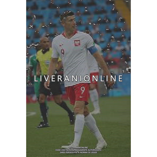 FIFA World Cup Russia 2018 Match No. 015, 2018-06-19 Poland vs Senegal Spartak Stadium PILKA NOZNA MISTRZOSTWA SWIATA W PILCE NOZNEJ MUNDIAL ROSJA 2018 POLSKA - SENEGAL FOT. JOHN BOTOS PROJECT PLUS/NEWSPIX.PL --- Newspix.pl Robert LEWANDOWSKI (POL) AG ALDO LIVERANI SAS-ONLY ITALY