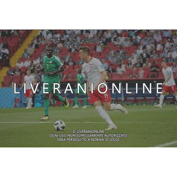 FIFA World Cup Russia 2018 Match No. 015, 2018-06-19 Poland vs Senegal Spartak Stadium PILKA NOZNA MISTRZOSTWA SWIATA W PILCE NOZNEJ MUNDIAL ROSJA 2018 POLSKA - SENEGAL FOT. JOHN BOTOS PROJECT PLUS/NEWSPIX.PL --- Newspix.pl Piotr ZIELINSKI (POL) Mame DIOUF (SEN) AG ALDO LIVERANI SAS-ONLY ITALY