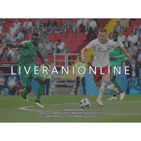 FIFA World Cup Russia 2018 Match No. 015, 2018-06-19 Poland vs Senegal Spartak Stadium PILKA NOZNA MISTRZOSTWA SWIATA W PILCE NOZNEJ MUNDIAL ROSJA 2018 POLSKA - SENEGAL FOT. JOHN BOTOS PROJECT PLUS/NEWSPIX.PL --- Newspix.pl Kalidou KOULIBALY (SEN) Piotr ZIELINSKI (POL) AG ALDO LIVERANI SAS-ONLY ITALY