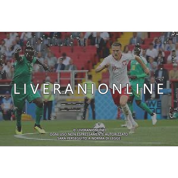 FIFA World Cup Russia 2018 Match No. 015, 2018-06-19 Poland vs Senegal Spartak Stadium PILKA NOZNA MISTRZOSTWA SWIATA W PILCE NOZNEJ MUNDIAL ROSJA 2018 POLSKA - SENEGAL FOT. JOHN BOTOS PROJECT PLUS/NEWSPIX.PL --- Newspix.pl Kalidou KOULIBALY (SEN) Piotr ZIELINSKI (POL) AG ALDO LIVERANI SAS-ONLY ITALY