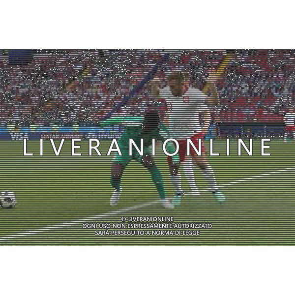 FIFA World Cup Russia 2018 Match No. 015, 2018-06-19 Poland vs Senegal Spartak Stadium PILKA NOZNA MISTRZOSTWA SWIATA W PILCE NOZNEJ MUNDIAL ROSJA 2018 POLSKA - SENEGAL FOT. JOHN BOTOS PROJECT PLUS/NEWSPIX.PL --- Newspix.pl Ismaila SARR (SEN) & Maciej RYBUS (POL) AG ALDO LIVERANI SAS-ONLY ITALY
