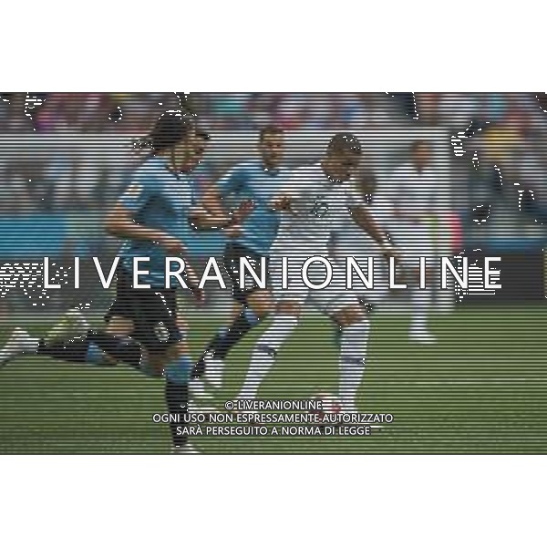 06.07.2018 NIZNY NOWOGROD, NIZHNY NOVGOROD PILKA NOZNA (FOOTBALL) MISTRZOSTWA SWIATA ROSJA 2018 FIFA WORLD CUP RUSSIA 2018 1/4 FINAL CWIERCFINAL URUGWAJ - FRANCJA (URUGUAY-FRANCE) NZ KYLIAN MBAPPE FOTO LUKASZ SKWIOT/CYFRASPORT / NEWSPIX.PL --- Newspix.pl AG ALDO LIVERANI SAS-ONLY ITALY