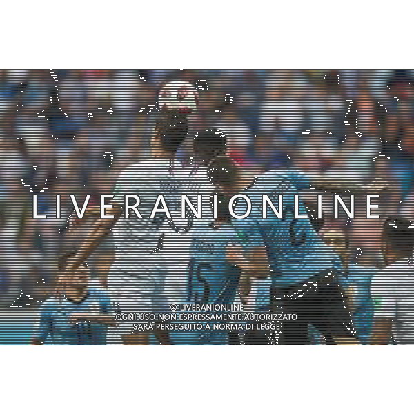 06.07.2018 NIZNY NOWOGROD, NIZHNY NOVGOROD PILKA NOZNA (FOOTBALL) MISTRZOSTWA SWIATA ROSJA 2018 FIFA WORLD CUP RUSSIA 2018 1/4 FINAL CWIERCFINAL URUGWAJ - FRANCJA (URUGUAY-FRANCE) NZ RAPHAEL VARANE JOSE GIMENEZ FOTO LUKASZ SKWIOT/CYFRASPORT / NEWSPIX.PL --- Newspix.pl AG ALDO LIVERANI SAS-ONLY ITALY
