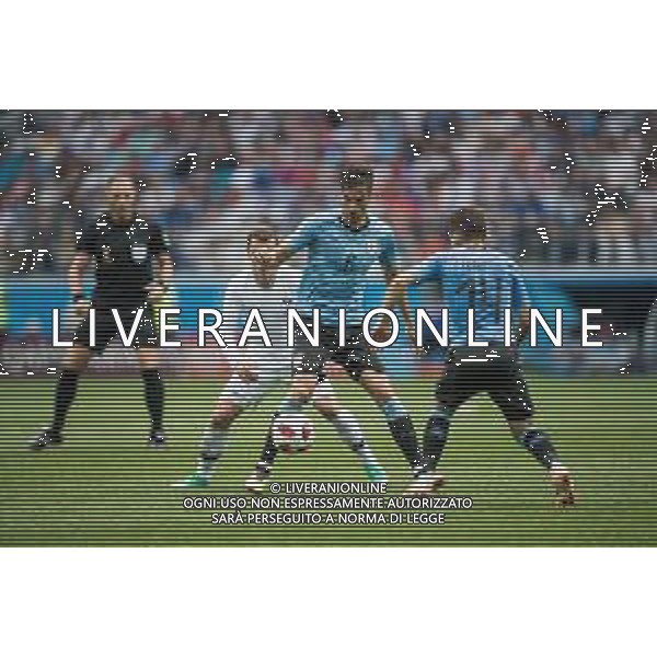 06.07.2018 NIZNY NOWOGROD, NIZHNY NOVGOROD PILKA NOZNA (FOOTBALL) MISTRZOSTWA SWIATA ROSJA 2018 FIFA WORLD CUP RUSSIA 2018 1/4 FINAL CWIERCFINAL URUGWAJ - FRANCJA (URUGUAY-FRANCE) NZ RODRIGO BENTANCUR FOTO LUKASZ SKWIOT/CYFRASPORT / NEWSPIX.PL --- Newspix.pl AG ALDO LIVERANI SAS-ONLY ITALY