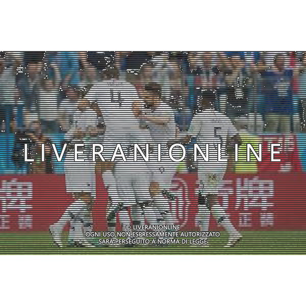 06.07.2018 NIZNY NOWOGROD, NIZHNY NOVGOROD PILKA NOZNA (FOOTBALL) MISTRZOSTWA SWIATA ROSJA 2018 FIFA WORLD CUP RUSSIA 2018 1/4 FINAL CWIERCFINAL URUGWAJ - FRANCJA (URUGUAY-FRANCE) NZ ANTOINE GRIEZMANN BRAMKA RADOSC GOL GOAL FOTO LUKASZ SKWIOT/CYFRASPORT AG ALDO LIVERANI SAS-ONLY ITALY