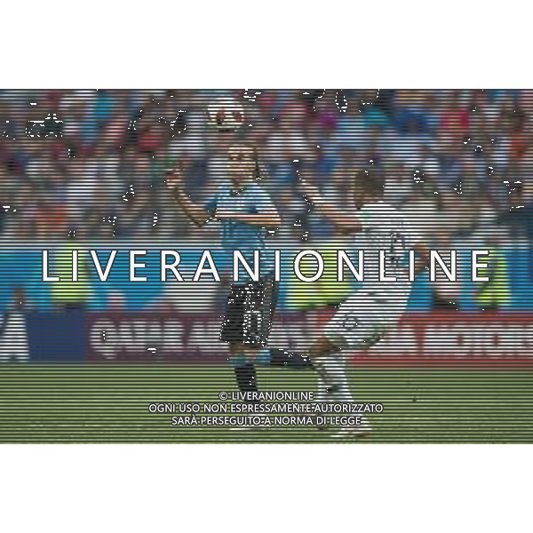06.07.2018 NIZNY NOWOGROD, NIZHNY NOVGOROD PILKA NOZNA (FOOTBALL) MISTRZOSTWA SWIATA ROSJA 2018 FIFA WORLD CUP RUSSIA 2018 1/4 FINAL CWIERCFINAL URUGWAJ - FRANCJA (URUGUAY-FRANCE) NZ CRISTHIAN STUANI KYLIAN MBAPPE FOTO LUKASZ SKWIOT/CYFRASPORT AG ALDO LIVERANI SAS-ONLY ITALY
