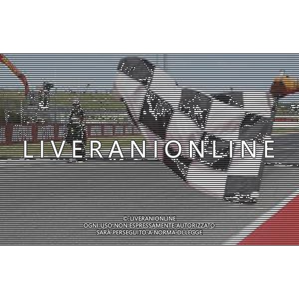 FIM World Superbike Championship Pirelli Riviera di Rimini Round Misano World Circuit Marco Simoncelli Gara 1 07/07/2018 nella foto: Jonathan Rea (Kawasaki ZX-10RR) ©Claudio Zamagni/Agenzia Aldo Liverani Jonathan Rea (Kawasaki ZX-10RR) celebrates the victory during Race 1 FIM World Superbike Championship Pirelli Riviera di Rimini Round at Misano World Circuit Marco Simoncelli 07 July 2018 Photo Credit: Claudio Zamagni/Aldo Liverani Photo Agency