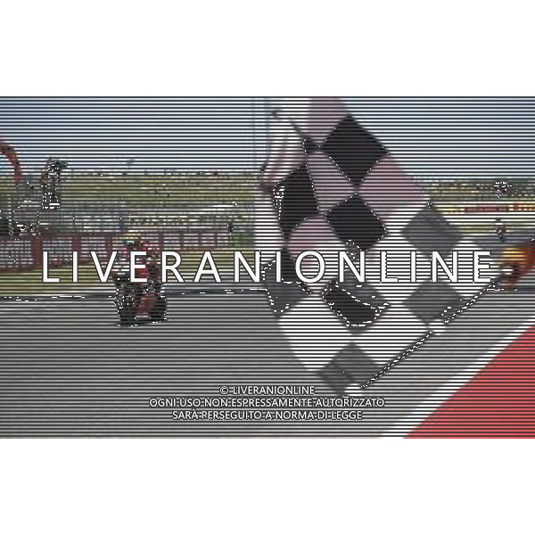 FIM World Superbike Championship Pirelli Riviera di Rimini Round Misano World Circuit Marco Simoncelli Gara 1 07/07/2018 nella foto: Chaz Davies (Ducati Panigale R) ©Claudio Zamagni/Agenzia Aldo Liverani Chaz Davies (Ducati Panigale R) celebrates during Race 1 FIM World Superbike Championship Pirelli Riviera di Rimini Round at Misano World Circuit Marco Simoncelli 07 July 2018 Photo Credit: Claudio Zamagni/Aldo Liverani Photo Agency