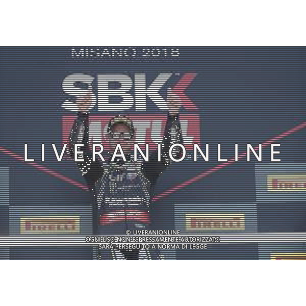 FIM World Superbike Championship Pirelli Riviera di Rimini Round Misano World Circuit Marco Simoncelli Gara 1 07/07/2018 nella foto: Jonathan Rea (Kawasaki ZX-10RR) ©Claudio Zamagni/Agenzia Aldo Liverani Jonathan Rea (Kawasaki ZX-10RR) during Race 1 FIM World Superbike Championship Pirelli Riviera di Rimini Round at Misano World Circuit Marco Simoncelli 07 July 2018 Photo Credit: Claudio Zamagni/Aldo Liverani Photo Agency