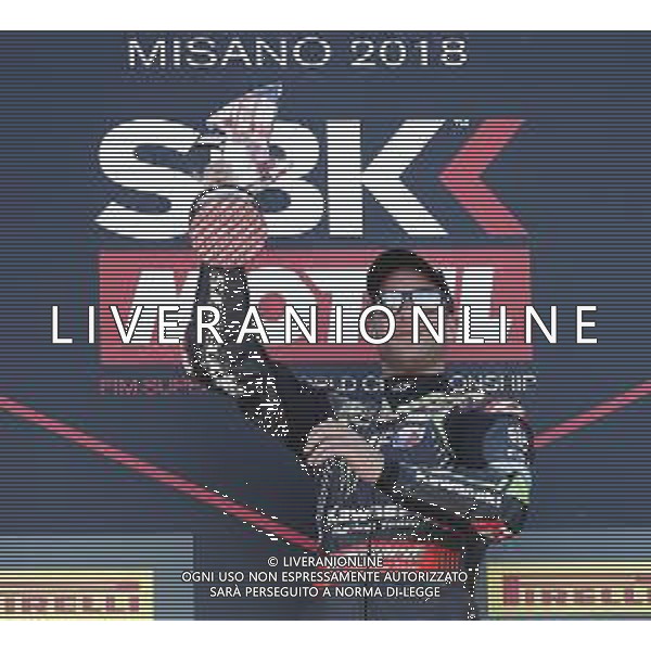 FIM World Superbike Championship Pirelli Riviera di Rimini Round Misano World Circuit Marco Simoncelli Gara 1 07/07/2018 nella foto: Jonathan Rea (Kawasaki ZX-10RR) ©Claudio Zamagni/Agenzia Aldo Liverani Jonathan Rea (Kawasaki ZX-10RR) during Race 1 FIM World Superbike Championship Pirelli Riviera di Rimini Round at Misano World Circuit Marco Simoncelli 07 July 2018 Photo Credit: Claudio Zamagni/Aldo Liverani Photo Agency