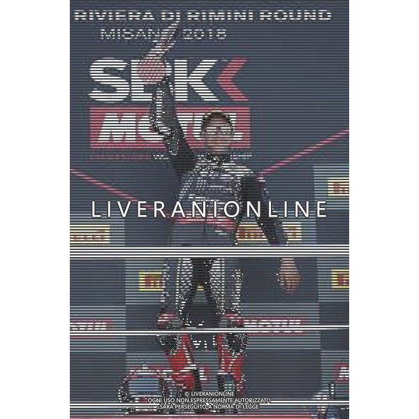 FIM World Superbike Championship Pirelli Riviera di Rimini Round Misano World Circuit Marco Simoncelli Gara 1 07/07/2018 nella foto: Jonathan Rea (Kawasaki ZX-10RR) ©Claudio Zamagni/Agenzia Aldo Liverani Jonathan Rea (Kawasaki ZX-10RR) during Race 1 FIM World Superbike Championship Pirelli Riviera di Rimini Round at Misano World Circuit Marco Simoncelli 07 July 2018 Photo Credit: Claudio Zamagni/Aldo Liverani Photo Agency