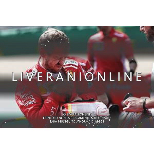 Sebastian Vettel (GER) Ferrari in qualifying parc ferme. 07.07.2018. Formula 1 World Championship, Rd 10, British Grand Prix, Silverstone, England, Qualifying Day. / AGENZIA ALDO LIVERANI SAS - ITALY ONLY EDITORIAL USE ONLY - F1 GP INGHILTERRA GRAN BRETAGNA PROVE UFFICIALI QUALIFICHE 07.07.2018