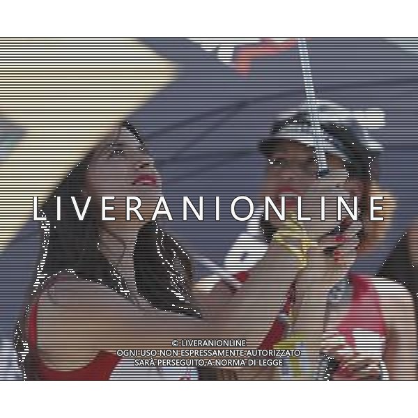 FIM World Superbike Championship Pirelli Riviera di Rimini Round Misano World Circuit Marco Simoncelli Gara 1 07/07/2018 nella foto: ombrelline ©Claudio Zamagni/Agenzia Aldo Liverani umbrella girls during Race 1 FIM World Superbike Championship Pirelli Riviera di Rimini Round at Misano World Circuit Marco Simoncelli 07 July 2018 Photo Credit: Claudio Zamagni/Aldo Liverani Photo Agency