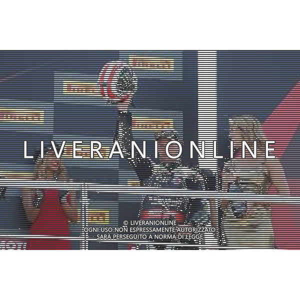 FIM World Superbike Championship Pirelli Riviera di Rimini Round Misano World Circuit Marco Simoncelli Gara 2 08/07/2018 nella foto: Jonathan Rea (Kawasaki ZX-10RR) ©Claudio Zamagni/Agenzia Aldo Liverani Jonathan Rea (Kawasaki ZX-10RR) after Race 2 FIM World Superbike Championship Pirelli Riviera di Rimini Round at Misano World Circuit Marco Simoncelli 08 July 2018 Photo Credit: Claudio Zamagni/Aldo Liverani Photo Agency