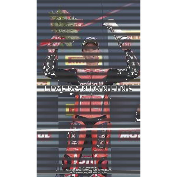 FIM World Superbike Championship Pirelli Riviera di Rimini Round Misano World Circuit Marco Simoncelli Gara 2 08/07/2018 nella foto: Marco Melandri (Ducati Panigale R) ©Claudio Zamagni/Agenzia Aldo Liverani Marco Melandri (Ducati Panigale R) after Race 2 FIM World Superbike Championship Pirelli Riviera di Rimini Round at Misano World Circuit Marco Simoncelli 08 July 2018 Photo Credit: Claudio Zamagni/Aldo Liverani Photo Agency