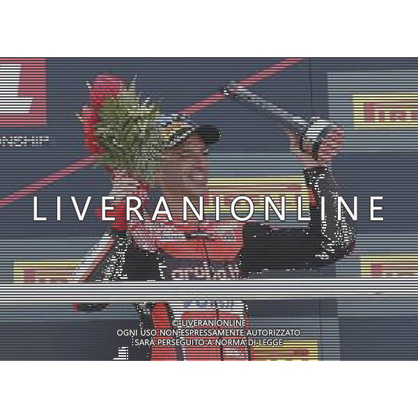 FIM World Superbike Championship Pirelli Riviera di Rimini Round Misano World Circuit Marco Simoncelli Gara 2 08/07/2018 nella foto: Marco Melandri (Ducati Panigale R) ©Claudio Zamagni/Agenzia Aldo Liverani Marco Melandri (Ducati Panigale R) after Race 2 FIM World Superbike Championship Pirelli Riviera di Rimini Round at Misano World Circuit Marco Simoncelli 08 July 2018 Photo Credit: Claudio Zamagni/Aldo Liverani Photo Agency