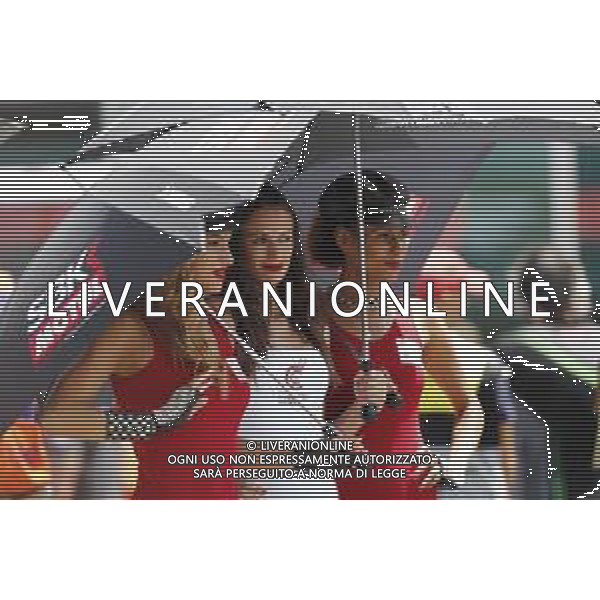FIM World Superbike Championship Pirelli Riviera di Rimini Round Misano World Circuit Marco Simoncelli Gara 2 08/07/2018 nella foto: ombrelline ©Claudio Zamagni/Agenzia Aldo Liverani umbrella girls during Race 2 FIM World Superbike Championship Pirelli Riviera di Rimini Round at Misano World Circuit Marco Simoncelli 08 July 2018 Photo Credit: Claudio Zamagni/Aldo Liverani Photo Agency