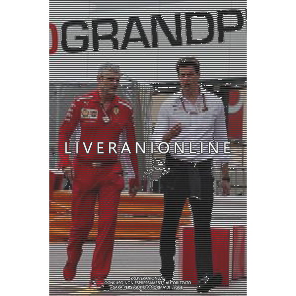 (L to R): Maurizio Arrivabene (ITA) Ferrari Team Principal with Toto Wolff (GER) Mercedes AMG F1 Shareholder and Executive Director. 24.05.2018. Formula 1 World Championship, Rd 6, Monaco Grand Prix, Monte Carlo, Monaco, Practice Day. / AGENZIA ALDO LIVERANI SAS - ITALY ONLY EDITORIAL USE ONLY