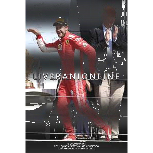 1st place Sebastian Vettel (GER) Ferrari SF71H. 08.07.2018. Formula 1 World Championship, Rd 10, British Grand Prix, Silverstone, England, Race Day. / AGENZIA ALDO LIVERANI SAS - ITALY ONLY EDITORIAL USE ONLY - F1 Gp Inghilterra Gran Bretagna Gara 08.07.2018
