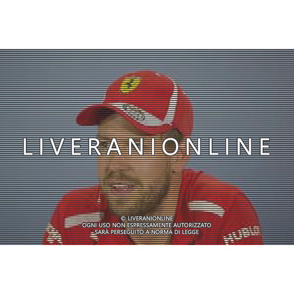 Sebastian Vettel (GER) Ferrari in the post race FIA Press Conference. 08.07.2018. Formula 1 World Championship, Rd 10, British Grand Prix, Silverstone, England, Race Day. / AGENZIA ALDO LIVERANI SAS - ITALY ONLY EDITORIAL USE ONLY - F1 Gp Inghilterra Gran Bretagna Gara 08.07.2018