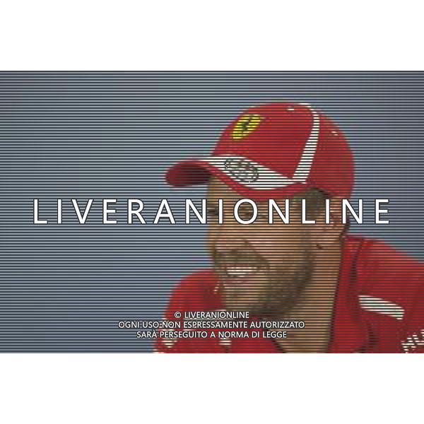 Sebastian Vettel (GER) Ferrari in the post race FIA Press Conference. 08.07.2018. Formula 1 World Championship, Rd 10, British Grand Prix, Silverstone, England, Race Day. / AGENZIA ALDO LIVERANI SAS - ITALY ONLY EDITORIAL USE ONLY - F1 Gp Inghilterra Gran Bretagna Gara 08.07.2018