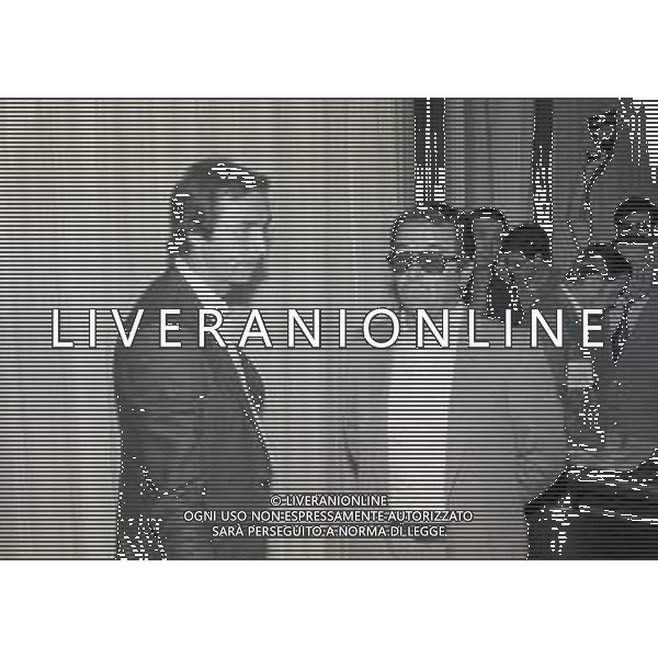 1980 MILANO -VIA FILIPPETTI LEGA CALCIO PROCESSO AL CALCIO SCOMMESSE NELLA FOTO RENZO FOSSATI PRESIDENTE GENOA CALCIO CON SERGIO GIRALDI AG ALDO LIVERANI SAS