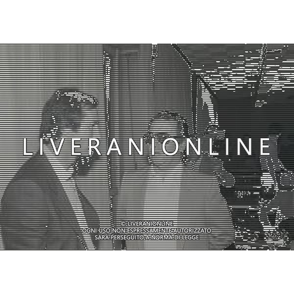 1980 MILANO -VIA FILIPPETTI LEGA CALCIO PROCESSO AL CALCIO SCOMMESSE NELLA FOTO RENZO FOSSATI PRESIDENTE GENOA CALCIO CON SERGIO GIRALDI AG ALDO LIVERANI SAS