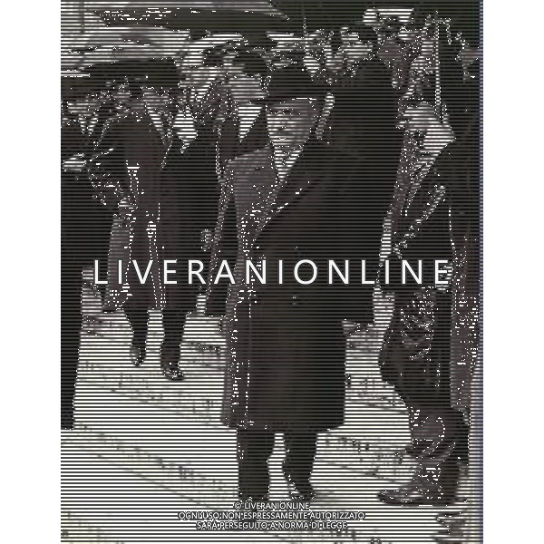 RETROSPETTIVA AMINTORE FANFANI POLITICO ROMA 1963 NELLA FOTO AMINTORE FANFANI AI FUNERALI DELL\'ONOREVOLE TAMBRONI AG ALDO LIVERANI SAS