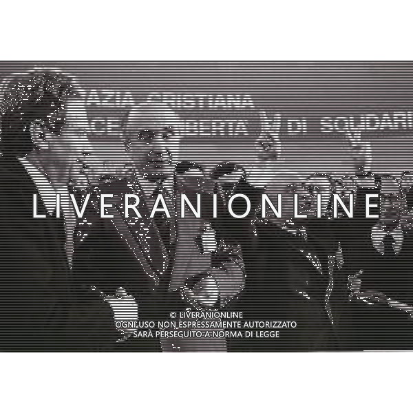 RETROSPETTIVA AMINTORE FANFANI POLITICO NELLA FOTO AMINTORE FANFANI CON CIRIACO DE MITA E FLAMINIO PICCOLI AG ALDO LIVERANI SAS