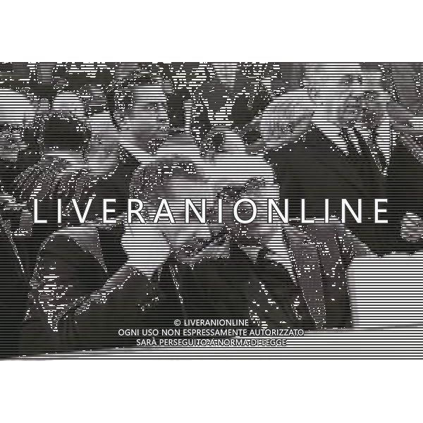 RETROSPETTIVA AMINTORE FANFANI POLITICO NELLA FOTO AMINTORE FANFANI CON ALDO MORO AG ALDO LIVERANI SAS
