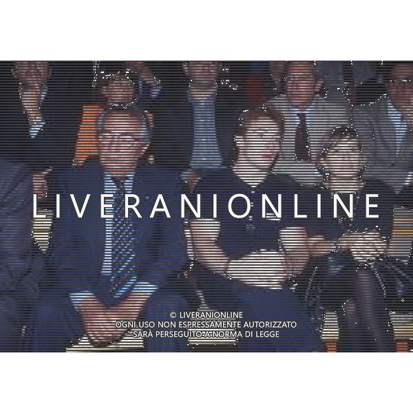 RETROSPETTIVA JURY ALESSANDRO DIMITRI CHECHI GINNASTA ITALIANO 1996 NELLA FOTO JURY CHECHI CON CANDIDO CANNAVO\' DIRETTORE DELLA GAZZETTA DELLO SPORT AG ALDO LIVERANI SAS