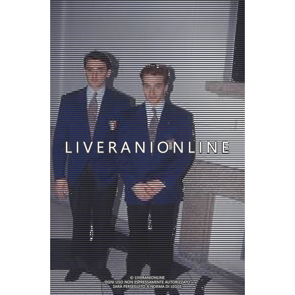 RETROSPETTIVA JURY ALESSANDRO DIMITRI CHECHI GINNASTA ITALIANO 1990 NELLA FOTO JURY CHECHI CON BORIS PRETI AG ALDO LIVERANI SAS