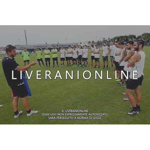 ALESSIO DIONIGI ALLENATORE E LUCA BELCASTRO IN PRIMO PIANO IMOLESE CALCIO SERIE D PRIMO ALLENAMENTO foto sanna gianni-ag aldo liverani sas