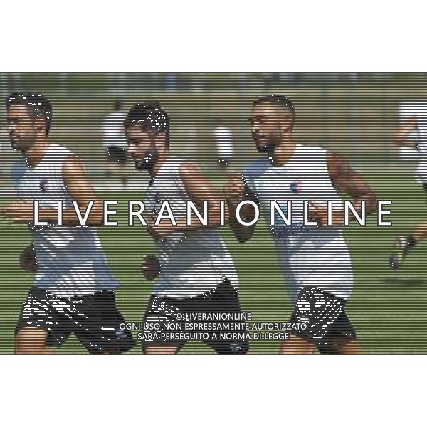 DA SINISTRA MICHELE VALENTINI LUCA BELCASTRO E FILIPPO BOCCARDI IMOLESE CALCIO SERIE D IMOLA 17-07-2018 ALLENAMENTO IMOLESE FOTO GIANNI SANNA-AG ALDO LIVERANI SAS