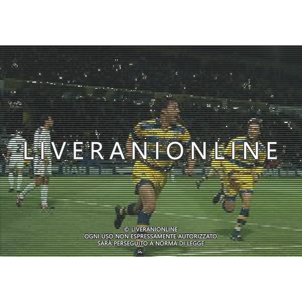 14-04-1999 PARMA- FINALE ANDATA COPPA ITALIA PARMA FIORENTINA 1-1 NELLA FOTO ESULTANZA HERNAN CRESPO AG ALDO LIVERANI SAS