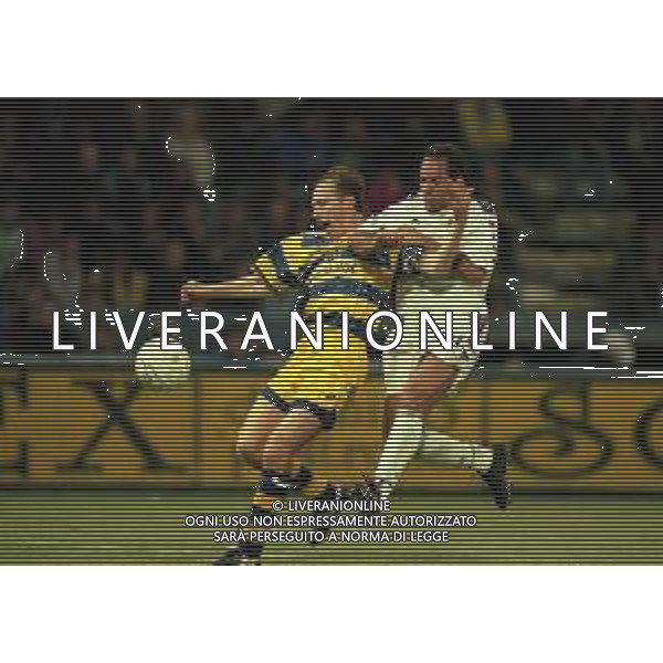 14-04-1999 PARMA- FINALE ANDATA COPPA ITALIA PARMA FIORENTINA 1-1 NELLA FOTO NESTOR SENSINI CON EDMUNDO AG ALDO LIVERANI SAS