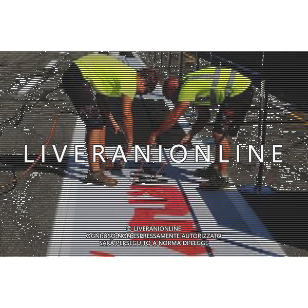 Circuit atmosphere - track painting. 19.07.2018. Formula 1 World Championship, Rd 11, German Grand Prix, Hockenheim, Germany, Preparation Day. / AGENZIA ALDO LIVERANI SAS - ITALY ONLY EDITORIAL USE ONLY - - F1 GP GERMANIA Hockenheim, Preparation Day 19.07.2018.