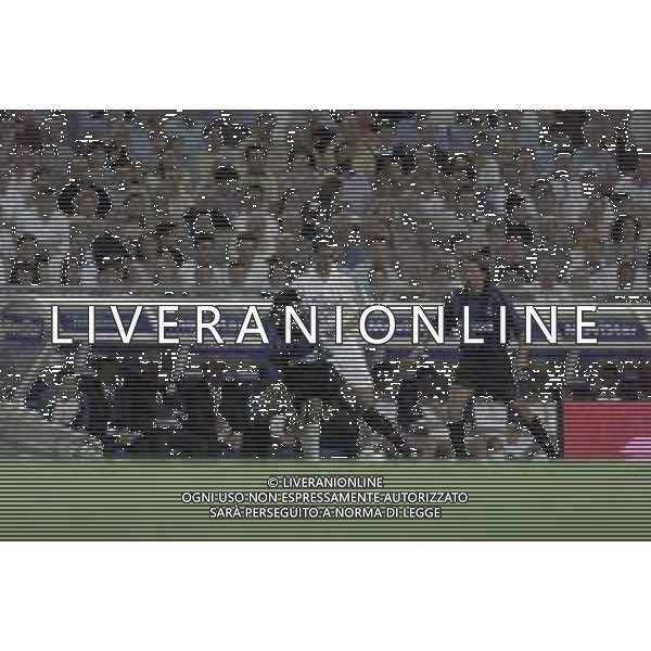 REAL MADRID - INTER TROFEO BERNABEU MADRID 14/08/2001 NELLA FOTO Clarence SEEDORF e Benoit Cauet ©BAGNAI / AGENZIA ALDO LIVERANI