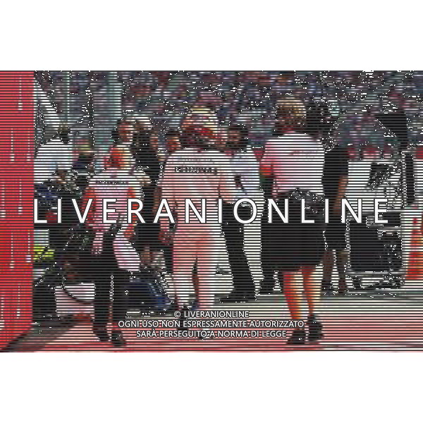 Lewis Hamilton (GBR) Mercedes AMG F1 in the pits during qualifying. 21.07.2018. Formula 1 World Championship, Rd 11, German Grand Prix, Hockenheim, Germany, Qualifying Day. / AGENZIA ALDO LIVERANI SAS - ITALY ONLY EDITORIAL USE ONLY - F1 GP GERMANIA PROVE UFFICIALI QUALIFICHE 21.07.2018