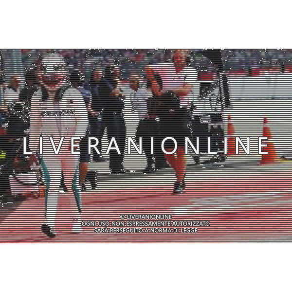 Lewis Hamilton (GBR) Mercedes AMG F1 in the pits during qualifying. 21.07.2018. Formula 1 World Championship, Rd 11, German Grand Prix, Hockenheim, Germany, Qualifying Day. / AGENZIA ALDO LIVERANI SAS - ITALY ONLY EDITORIAL USE ONLY - F1 GP GERMANIA PROVE UFFICIALI QUALIFICHE 21.07.2018