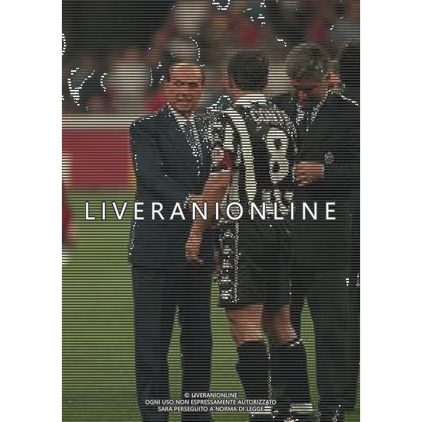 1999-2000 MILANO TROFEO LUIGI BERLUSCONI MILAN JUVENTUS NELLA FOTO SILVIO BERLUSCONI CON ANTONIO CONTE AG ALDO LIVERANI SAS