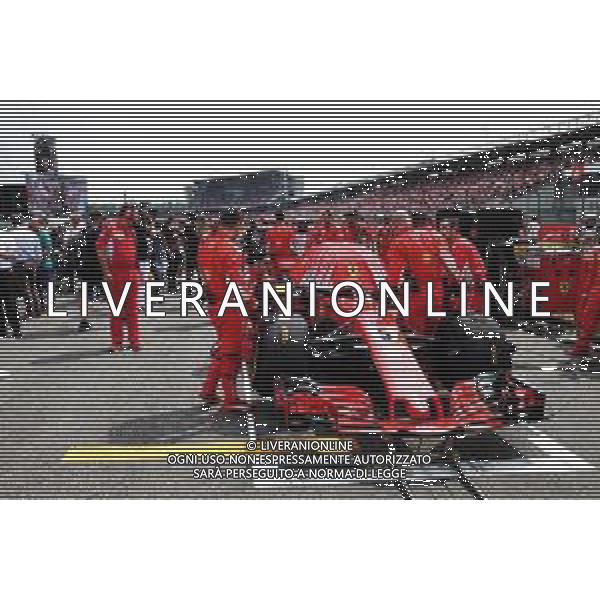 Sebastian Vettel (GER) Ferrari SF71H on the grid. 22.07.2018. Formula 1 World Championship, Rd 11, German Grand Prix, Hockenheim, Germany, Race Day. / AGENZIA ALDO LIVERANI SAS - ITALY ONLY EDITORIAL USE ONLY - F1 Gp Germania Gara 22.07.2018
