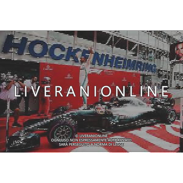 Race winner Lewis Hamilton (GBR) Mercedes AMG F1 W09 celebrates in parc ferme. 22.07.2018. Formula 1 World Championship, Rd 11, German Grand Prix, Hockenheim, Germany, Race Day. / AGENZIA ALDO LIVERANI SAS - ITALY ONLY EDITORIAL USE ONLY - F1 Gp Germania Gara 22.07.2018