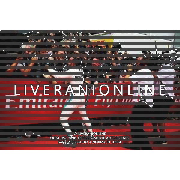 Race winner Lewis Hamilton (GBR) Mercedes AMG F1 celebrates with the team in parc ferme. 22.07.2018. Formula 1 World Championship, Rd 11, German Grand Prix, Hockenheim, Germany, Race Day. / AGENZIA ALDO LIVERANI SAS - ITALY ONLY EDITORIAL USE ONLY - F1 Gp Germania Gara 22.07.2018