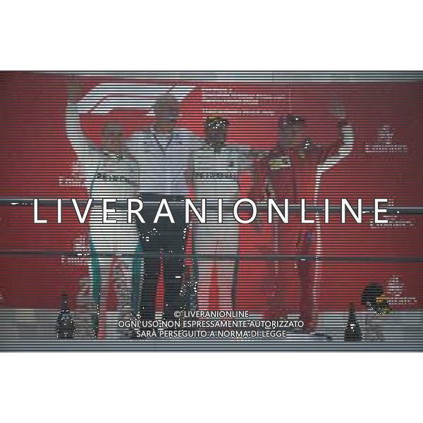 The podium (L to R): Valtteri Bottas (FIN) Mercedes AMG F1, second; Dr. Dieter Zetsche (GER) Daimler AG CEO; Lewis Hamilton (GBR) Mercedes AMG F1, race winner; Kimi Raikkonen (FIN) Ferrari, third. 22.07.2018. Formula 1 World Championship, Rd 11, German Grand Prix, Hockenheim, Germany, Race Day. / AGENZIA ALDO LIVERANI SAS - ITALY ONLY EDITORIAL USE ONLY - F1 Gp Germania Gara 22.07.2018