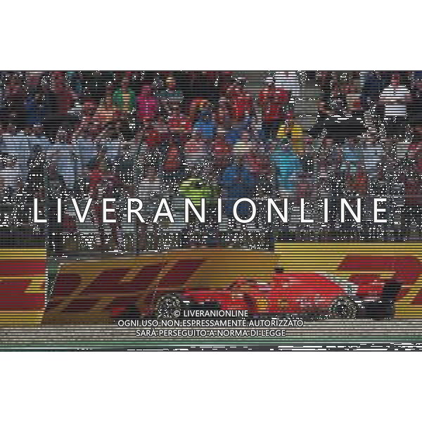 Sebastian Vettel (GER) Ferrari SF71H crashed out of the race. 22.07.2018. Formula 1 World Championship, Rd 11, German Grand Prix, Hockenheim, Germany, Race Day. / AGENZIA ALDO LIVERANI SAS - ITALY ONLY EDITORIAL USE ONLY - F1 Gp Germania Gara 22.07.2018