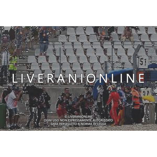 Sebastian Vettel (GER) Ferrari crashed out of the race. 22.07.2018. Formula 1 World Championship, Rd 11, German Grand Prix, Hockenheim, Germany, Race Day. / AGENZIA ALDO LIVERANI SAS - ITALY ONLY EDITORIAL USE ONLY - F1 Gp Germania Gara 22.07.2018