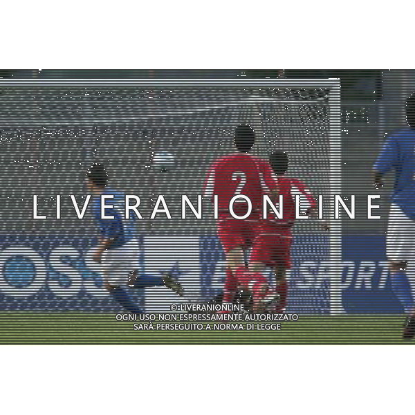 PONTEDERA 03/05/2005 CAMPIONATO EUROPEO UNDER 17 ITALIA-TURCHIA NELLA FOTO: IL GOL DI RUSSOTTO FOTO GIANNI NUCCI/AG. ALDO LIVERANI